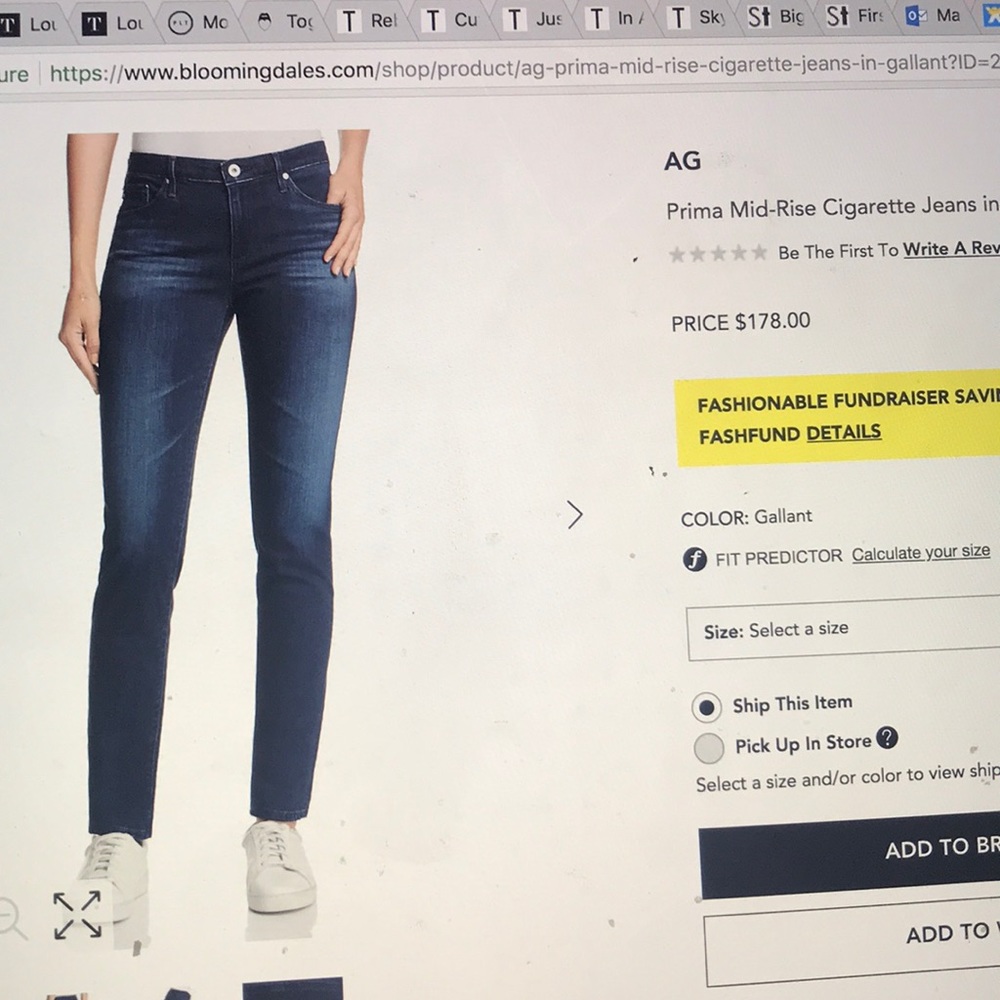 AG jeans size 8